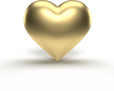 3D Gold Heart 
