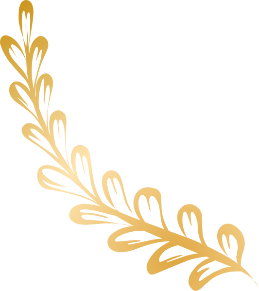 gold leaves emblem decoration